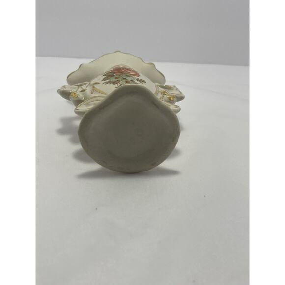 Crown Stafford china Hand Painted 5.5" Vase Figurine Set‎ Gold Trim Floral - Picture 13 of 16